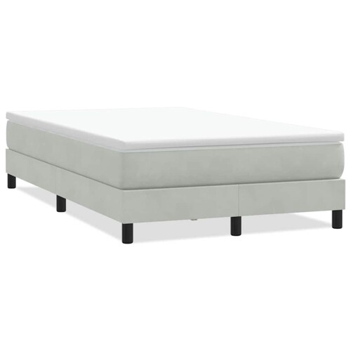 Box Spring krevet bez madraca svijetlo sivi 120x210 cm samt - NOVO