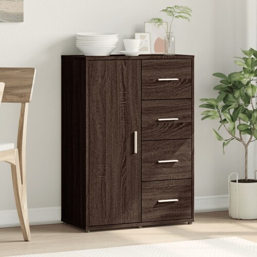 Komoda boja smeđeg hrasta 60x31x84 cm od konstruiranog drva - NOVO