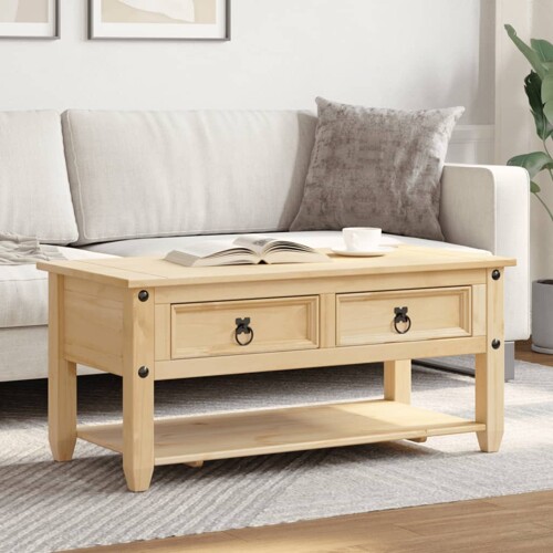 Stolić za kavu s ladicama Corona 100 x 48 x 45 cm od borovine - NOVO