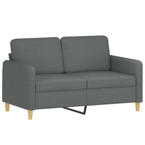 2-dijelni set sofa s jastucima tamnosivi od tkanine - NOVO