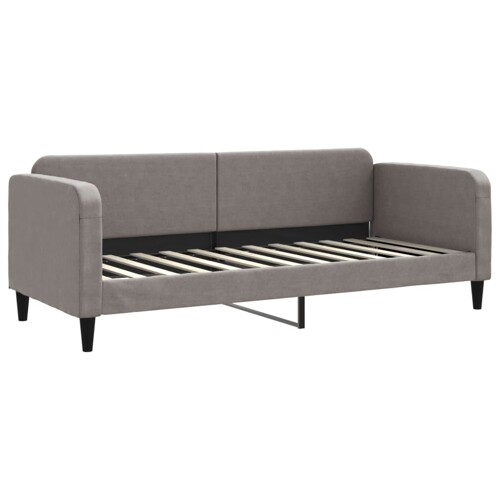 Dnevni krevet s madracem smeđesivi 80 x 200 cm od tkanine - NOVO