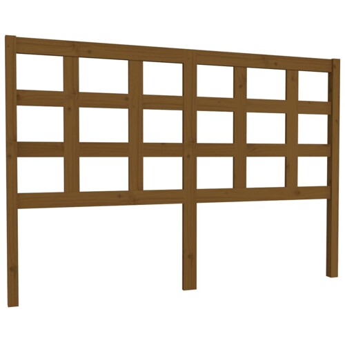 Uzglavlje za krevet boja meda 145,5x4x100 cm masivna borovina - NOVO