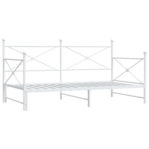 Krevet na rasklapanje bez madraca bijeli 107x203 cm čelik - NOVO