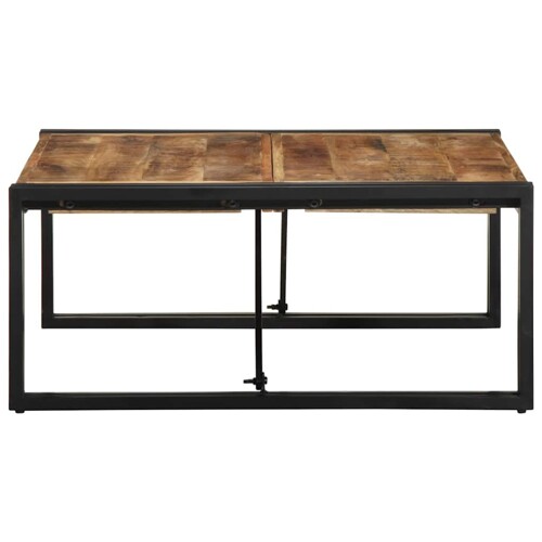 Stolić za kavu 80x80x35 cm od masivnog grubog drva manga - NOVO