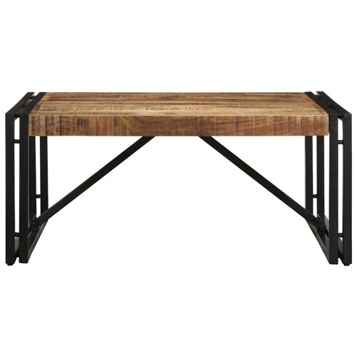 Stolić za kavu 80x80x35 cm od masivnog grubog drva manga - NOVO