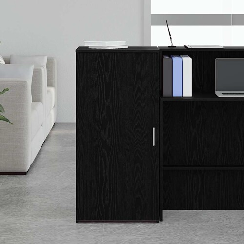 Omarić za pohranu crni 50x45x103,5 cm konstruirano drvo - NOVO