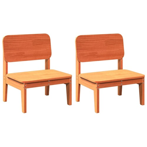 Vrtne stolice 2 kom voštano smeđe 60x52,5x72 cm borovine - NOVO