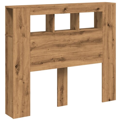 LED uzglavlje boja hrasta artisan 120x18,5x103,5 cm drveni - NOVO