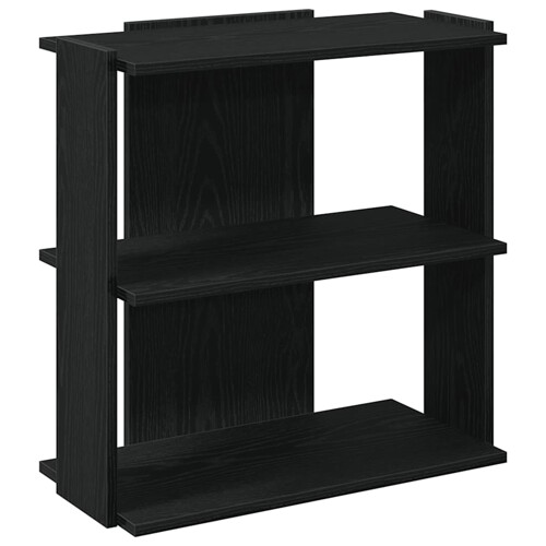 Regal za knjige s 3 razine crni 60x30x60 cm konstruirano drvo - NOVO