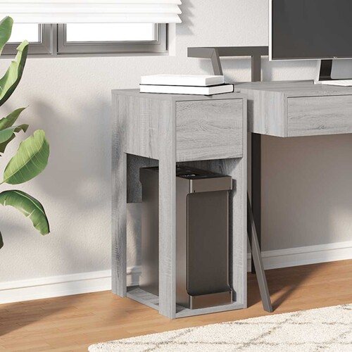 Tower stalak za računalo s ladicom boja sivog hrasta 30x44x74cm - NOVO