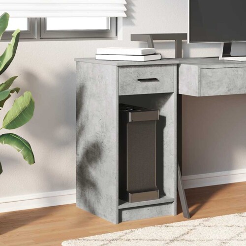 Tower stalak za računalo s ladicom boja betona 35x45x77 cm - NOVO