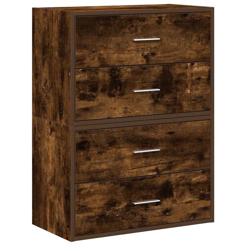 Ormari s 2 ladice 2 kom boja hrast 60x31x40cm konstruirano drvo - NOVO