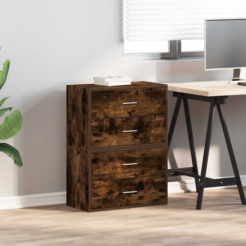 Ormari s 2 ladice 2 kom boja hrast 60x31x40cm konstruirano drvo - NOVO