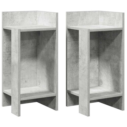 Pomoćni stolići 2 kom s policom siva boja betona 25,5x27x60 cm - NOVO