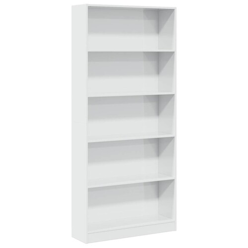 Regal za knjige sjajni bijeli 80x24x176 cm konstruirano drvo - NOVO
