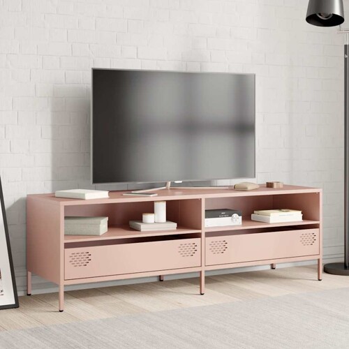 TV ormarić ružičasti 135x39x43,5 cm hladno valjani čelik - NOVO
