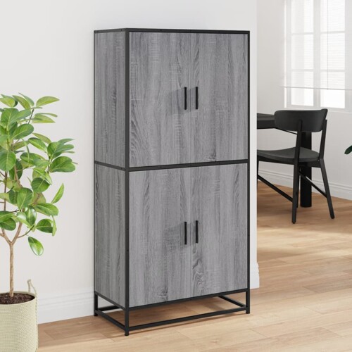 Visoka ploča siva Sonoma 68x35x139 cm Konstruirano drvo - NOVO
