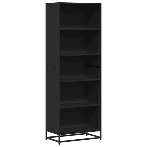 Polica za knjige crna 60x35x170,5 cm izrađeno drvo - NOVO