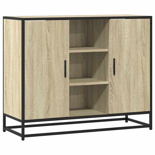 Komoda sonoma hrast 92x35x76 cm izrađeno drvo - NOVO