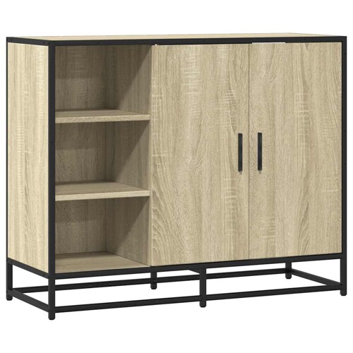 Komoda sonoma hrast 92x35x76 cm izrađeno drvo - NOVO