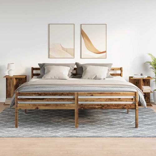 Noćni ormarići 2 kom staro drvo 46,5x29x61cm konstruiranog drva - NOVO