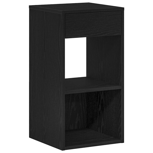 Noćni ormarić s ladicom crni hrast 35x34x66,5 cm - NOVO