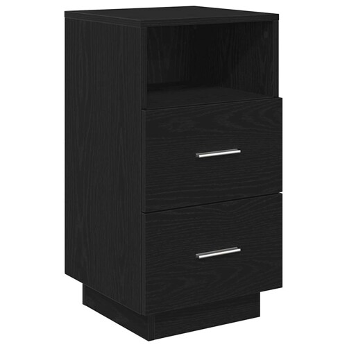 Noćni ormarić s 2 ladice crni 36x36x68 cm - NOVO