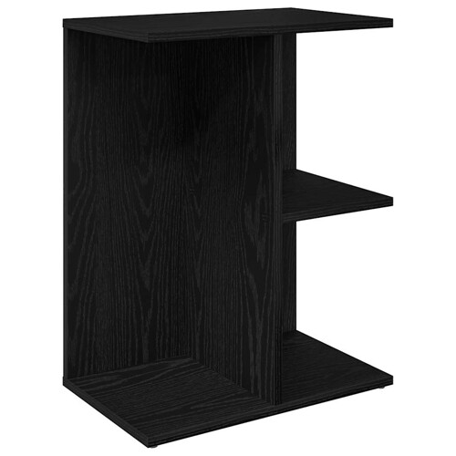 Noćni ormarić crni hrast 46,5x29x61 cm konstruiranog drva - NOVO
