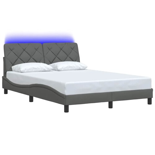 Okvir kreveta s LED-om bez madraca 120 x 200 cm od tkanine - NOVO