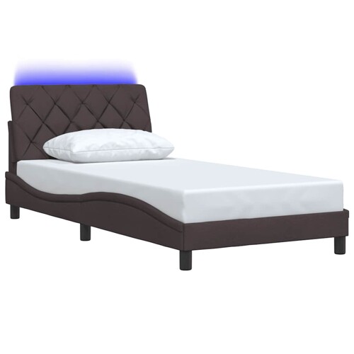 Okvir kreveta s LED-om bez madraca 100x200 cm od tkanine - NOVO