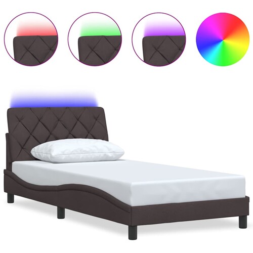 Okvir kreveta s LED-om bez madraca 100x200 cm od tkanine - NOVO