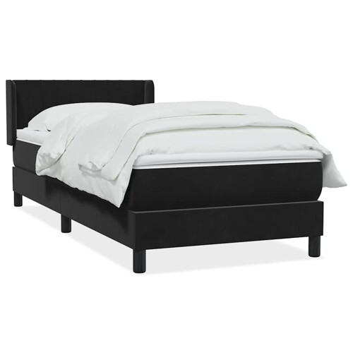 Box Spring krevet s madracem crni 80x210 cm samt - NOVO