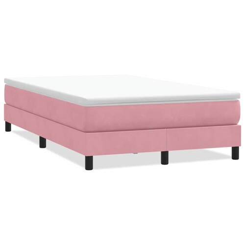 Box Spring krevet bez madracem ružičasti 120x220 cm samt - NOVO