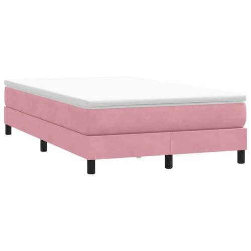 Box Spring krevet bez madracem ružičasti 120x220 cm samt - NOVO
