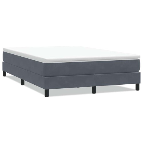 Box Spring krevet bez madraca tamno sivi 140x210 cm samt - NOVO