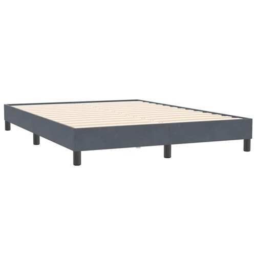 Box Spring krevet bez madraca tamno sivi 140x210 cm samt - NOVO