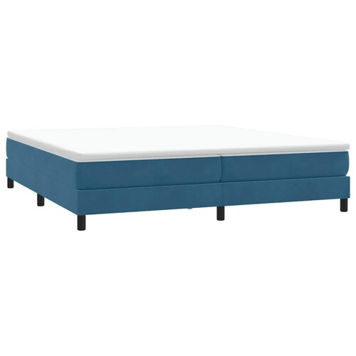 Box Spring krevet bez madracem tamnoplavi 200x210 cm baršun - NOVO
