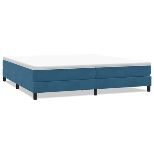Box Spring krevet bez madracem tamnoplavi 200x210 cm baršun - NOVO