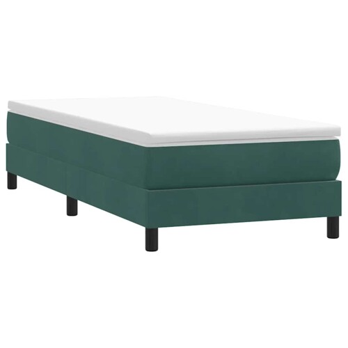 Box Spring krevet bez madracem tamnozeleni 90x220 cm baršun - NOVO
