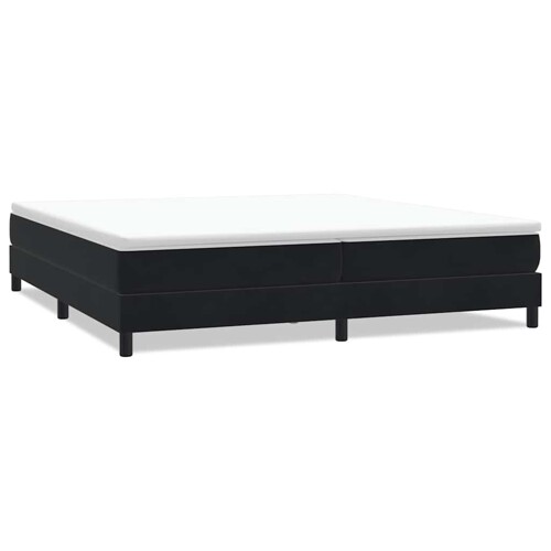 Krevet s oprugama bez madracem crni 200x210 cm baršunasti - NOVO