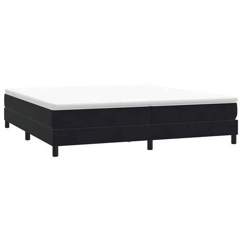 Krevet s oprugama bez madracem crni 200x210 cm baršunasti - NOVO