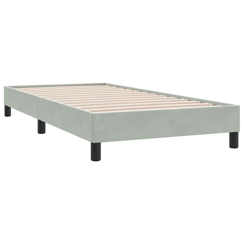 Box Spring krevet bez madraca svijetlo sivi 90x210 cm samt - NOVO