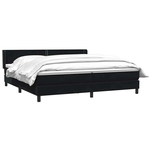 Box Spring krevet s madracem tamnozeleni 80x210 cm baršun - NOVO