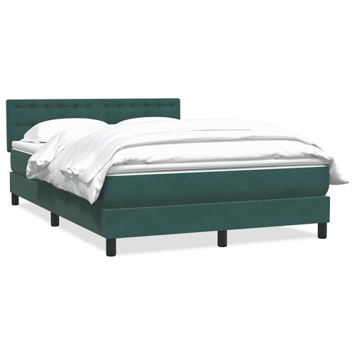 Box Spring krevet s madracem tamnozeleni 80x210 cm baršun - NOVO