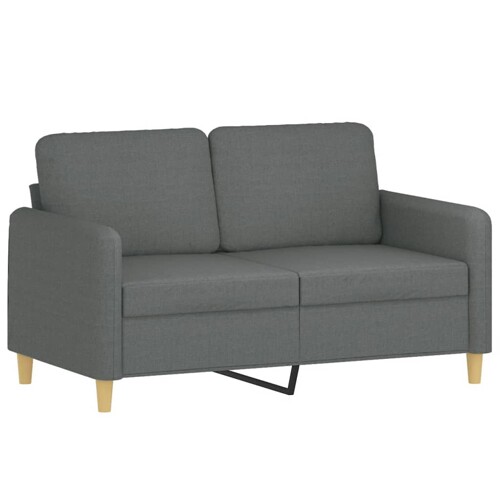 2-dijelni set sofa s jastucima tamnosivi od tkanine - NOVO