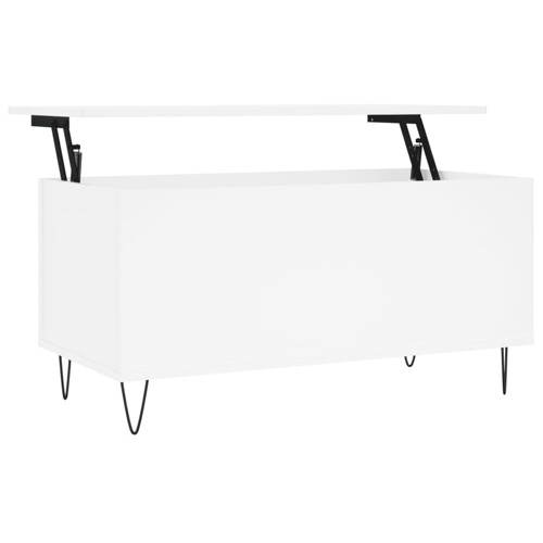 Stolić za kavu bijeli 90 x 44,5 x 45 cm od konstruiranog drva - NOVO