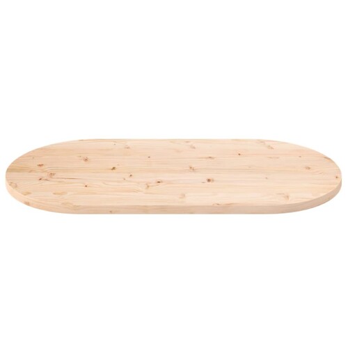Ploča za stol 100 x 50 x 2,5 cm od masivne borovine ovalna - NOVO