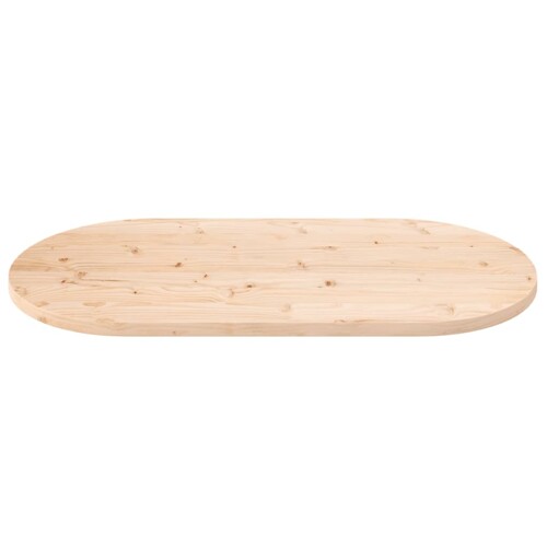 Ploča za stol 90 x 45 x 2,5 cm od masivne borovine ovalna - NOVO