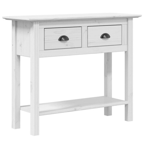 Konzolni stol BODO bijeli 91 x 35 x 74 cm od masivne borovine - NOVO