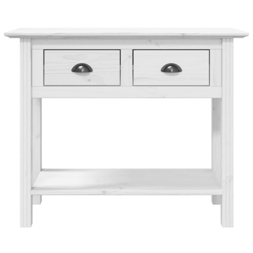 Konzolni stol BODO bijeli 91 x 35 x 74 cm od masivne borovine - NOVO